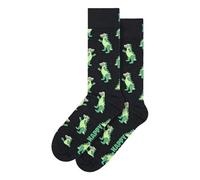 Happy Socks Novelty Dinosaur Print Socks Cute Funny Dino Socks (6-11, Green)