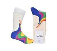 Happy Socks Pride Colour Socks, White/Rainbow - Small/Medium