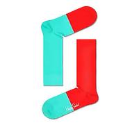 Happy Socks Red and Turquoise Unisex Premium Cotton Socks 1 Pair Size 4-7