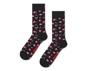Happy Socks Roses Cotton Socks Women Men Black 41-46