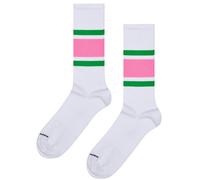 Happy Socks Simple Stripe Sneaker Sock, White - Eur 41-46