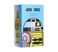 Happy Socks Star Wars Edition - Darth Vader, Yoda, R2-D2 and Storm Trooper Pattern - Cotton Socks for Men and Women, 3-Pack Star Wars FW24, 41-46