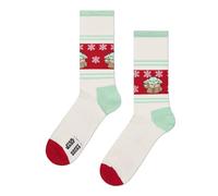 Happy Socks Star Wars Grogu Snowflake Sneaker Sock, White, 41-46