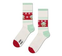 Happy Socks Star Wars Grogu Snowflake Sneaker Sock, White, Small-Medium