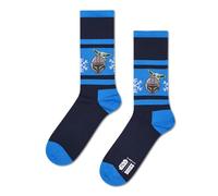 Happy Socks Star Wars Mandalorian Snowflake Sneaker Sock, Navy, M-L