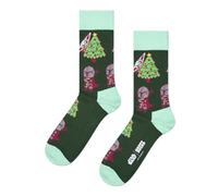 Happy Socks Star Wars The Mandalorian Xmas Tree Sock, Dark Green, 36-40