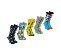 Happy Socks Tropical Vibes Dress Mens Socks - Pack of 3 Fashionable Novelty Socks - 6-11 UK - Tropical