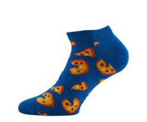 Happy Socks Unisex 2-Pack Junk Food Low Sock Socks, Blau, Orange, Gelb, Weiß, Rot,