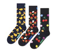 Happy Socks 3-Pack Classic Banana Socks, Multi-Coloured, 41-46 (Pack of 3)