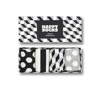 Happy Socks Unisex 4-pack Amazon Filled Optic Box, Black-White-Gray, 36-40 UK