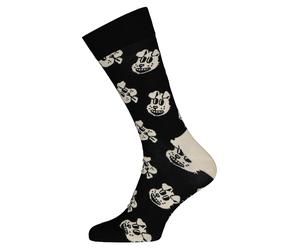 Happy Socks Unisex Novelty Colourful Bright Cotton Blend Dog - Black - Size UK 4-7