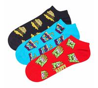 Happy Socks Unisex Sneaker Socks, 3-Pack - Low Socks, Pattern, Color Mix