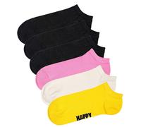 Happy Socks Unisex Sneaker Socks, 6 Pack - Solid Low Socks, Cotton Blend...