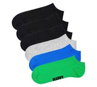 Happy Socks Unisex Sneaker Socks, 6 Pack - Solid Low Socks, Cotton Blend...