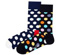 Happy Socks Unisex Socks, 2 Pack - Classic Crew, Organic Cotton, Color Mix