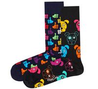 Happy Socks Unisex Socks, 2 Pack - Classic Crew, Organic Cotton, Color Mix