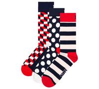 Happy Socks Unisex Socks, 3-Pack - Classic, Pattern, Cotton Blend