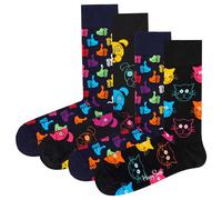 Happy Socks Unisex Socks, 4-Pack - Classic Crew, Organic Cotton, Color Mix
