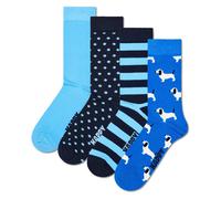 Happy Socks Unisex Socks, 4-Pack - Everyday Crew, Gift Box, Cotton-Mi...