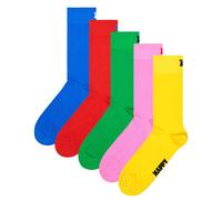 Happy Socks Unisex Socks, 5-Pack - Solid Socks, Cotton Blend, Solid Color...