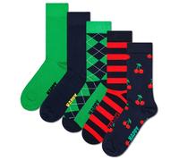Happy Socks Unisex Socks, 5er Pack - Everyday Crew 5-Pack, Motivsocken, Tree