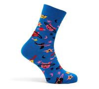 Happy Socks Unisex Space Cat Socks Blue 3-7