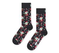 Happy Socks Unisex Star Wars™ Holiday Grogu Sock, Black, Small-Medium