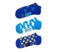 Happy Socks Unisex Summer, Pack Of 3 Low Bike Socks, 7-11 UK