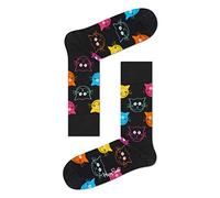 Happy Socks Women's Cat Socks, Multicoloured (Multicoloured 9001), 36-40 UK