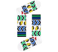 HAPPY SOCKS Women's White Combed Cotton Sneaker Crew Speed Thin Sock 5.5-9.5 NWT