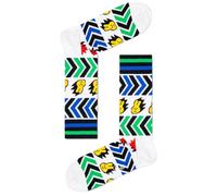 HAPPY SOCKS Women's White Combed Cotton Sneaker Crew Speed Thin Sock 5.5-9.5 NWT