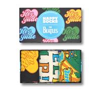 Happy Socks x The Beatles Socks - The Beatles Limited Edition Gift Box for Men and Women, Made with Sustainable Cotton, Black, S-M