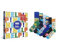 Happy Socks x The Beatles Socks - The Beatles Limited Edition Gift Box for Men and Women, Made with Sustainable Cotton, The Beatles 6-pack Socks Gift Set, S-M