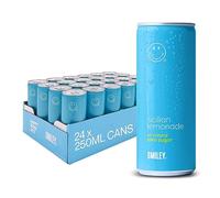 Happy Soda Sicilian Lemonade | 24 x 250ml cans | All natural | zero sugar | zero calories | No Artificial Sweetener | Best tasting full flavour Soda