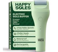 HAPPY SOLES Electric Sole Buffer Foot Callus Remover - Rechargeable Electric Foot File for Dead Dry Skin - Professional Pedicure Tool - Smooth Cracked Heels & Calloused Feet - Ultimate Self-Care Gift