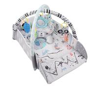 Happy Space 4-in-1 Baby Play Gym with Ball Pit, Activity Mat with Hanging Toys, 110 x 102 x 50 cm, Grey