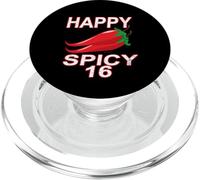 Happy Spicy 16 Years Sweet 16th Birthday Funny Design PopSockets PopGrip for MagSafe