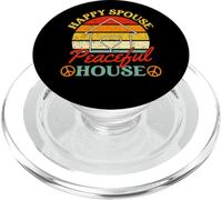 Happy Spouse Peaceful House Marriage Anniversary Retro PopSockets PopGrip for MagSafe