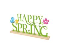 Happy Spring Day Sign Spring Decorations Butterfly Tabletop Decorations Farmhouse Rustics Seasonal Tiered Tray Decors Table Top Decor