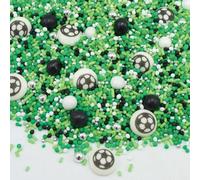 Happy Sprinkles Football Party Mix 90g - Green Edible Cake Decorations with Footballs - Kids Cake Toppers & Cupcake Sprinkles - Birthday Cake Decorations & Football Party Decoration - HS0767