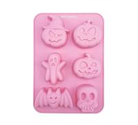 Happy Sprinkles Halloween Silicone Mould - Chocolate, Baking, Cakes, ice Cubes, Mousse HS9010, Pink
