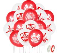 Happy St. George's Day Balloons, St Georges Day Decorations, 20 Pcs Red & White Latex Balloons for England National Day
