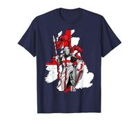 Happy St. George's Day Feast of Saint George Knight T-Shirt, Men, Navy Blue, Large