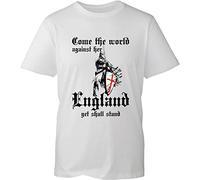 Happy St. Georges Day T-Shirt England Warriors Feast Day of Saint Georges Christians Crusaders Knights Templar UK Flag National Day Gift Unisex Tee Top (White, M)