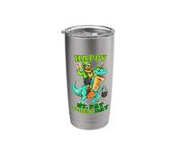 Happy St. Pat T-Rex Day Saint Patrick's Leprechaun Dinosaur Stainless Steel Insulated Tumbler