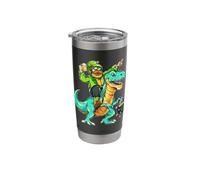 Happy St Pat T Rex Saint Patrick's Day Leprechaun Dinosaur Stainless Steel Insulated Tumbler