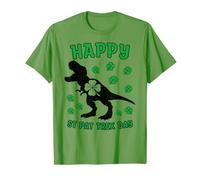 Happy St Pat T-Rex Saint Patrick's Day Leprechaun Dinosaur T-Shirt