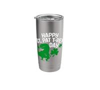 Happy St Pat Trex Day Dinosaur Shamrock St Patrick’s Day Stainless Steel Insulated Tumbler