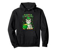 Happy St. Patrick's Day American Shorthair Shamocks Irish Pullover Hoodie