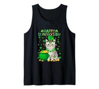 Happy St. Patrick's Day American Shorthair Shamocks Irish Tank Top